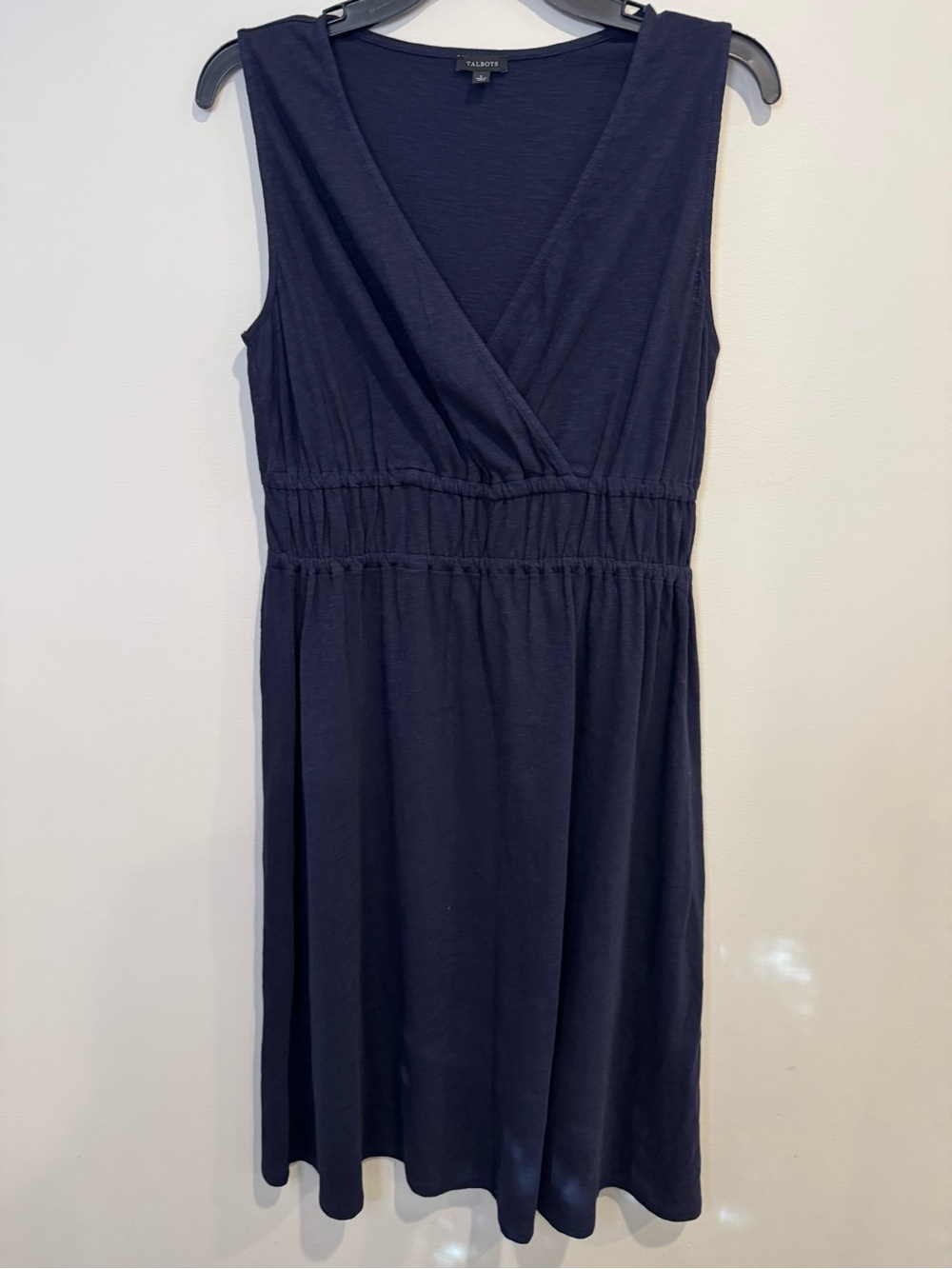 Talbots Navy V-Neck Sleeveless Knit DressWomen's Sleeveless Sundress Casual Vaca